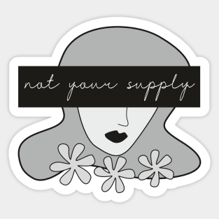 Not Your Supply femme fineline illustration Narc Free Sticker